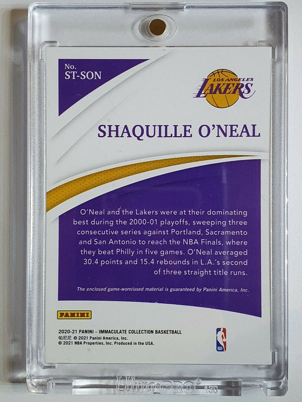 2020 Immaculate Shaquille O'Neal #PATCH /99 Game Worn Jersey - Rare