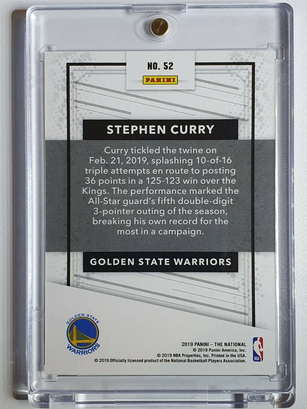 2019 Panini National Stephen Curry #52 ELECTRIC RAIN /99 Holo - Ready to Grade