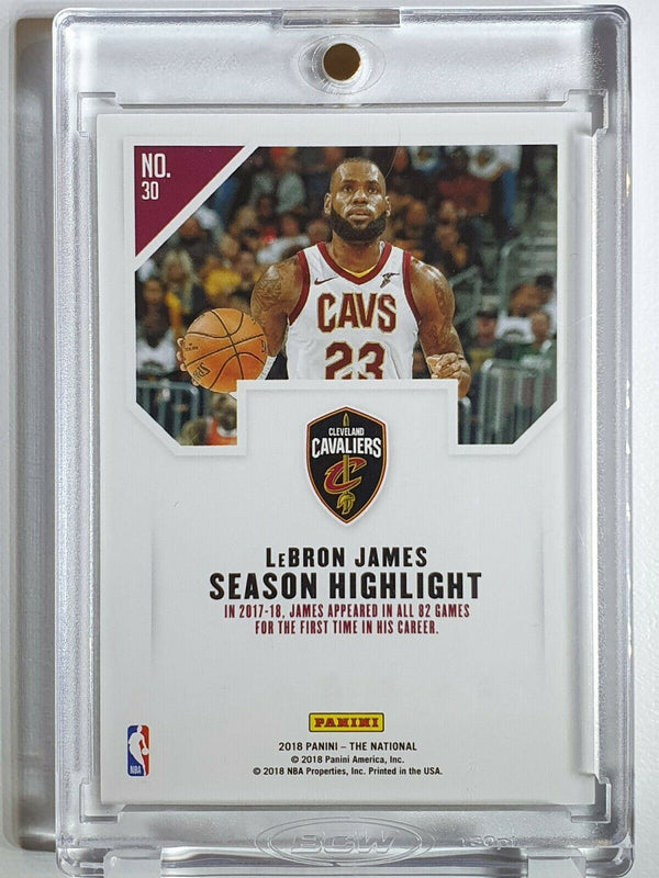 2018 Panini National Lebron James #30 ELECTRIC RAIN /99 Holo - Ready to Grade