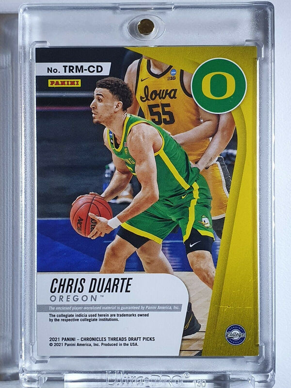 2021 Panini Threads Chris Duarte Rookie #PATCH RED /199 Jersey Swatch - Rare