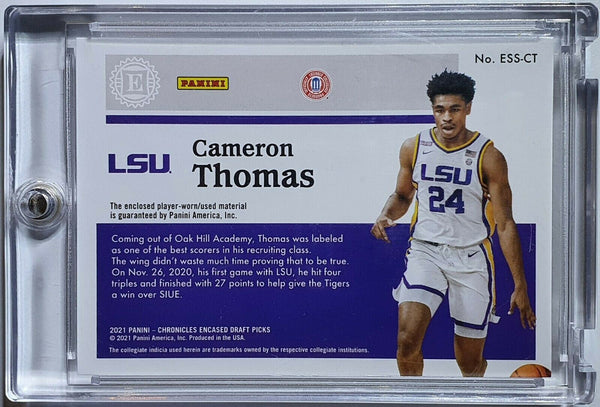 2021 Panini Encased Cameron Thomas Rookie #PATCH Jersey - Ready to Grade