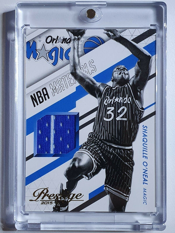 2015 Prestige Shaquille O'Neal #PATCH Game Worn Jersey - Rare