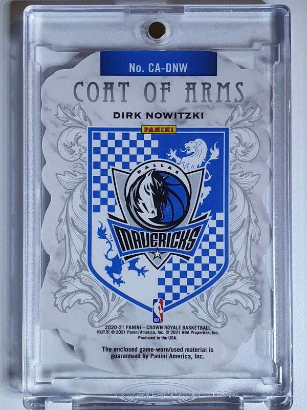 2020 Crown Royale Dirk Nowitzki #Patch Game Worn Jersey - Ready to Grade