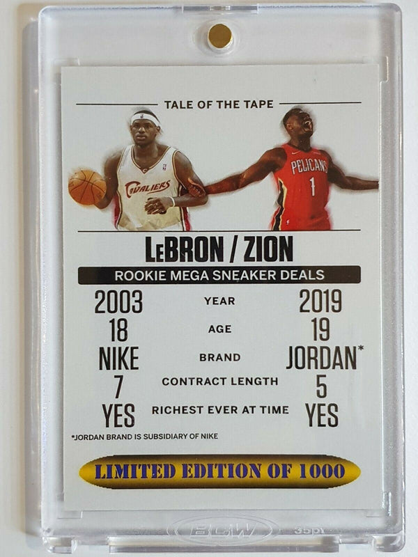 Rookie Record Breaker Lebron James vs Zion Williamson /1000 - Ready to Grade