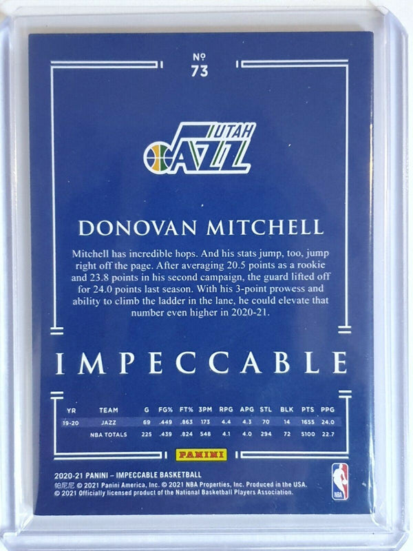 2020 Panini Impeccable Donovan Mitchell #73 /99 - Ready to Grade