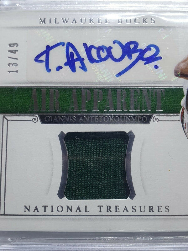 2014 National Treasures Giannis Antetokounmpo #PATCH AUTO /49 - BGS 9 (POP 2)