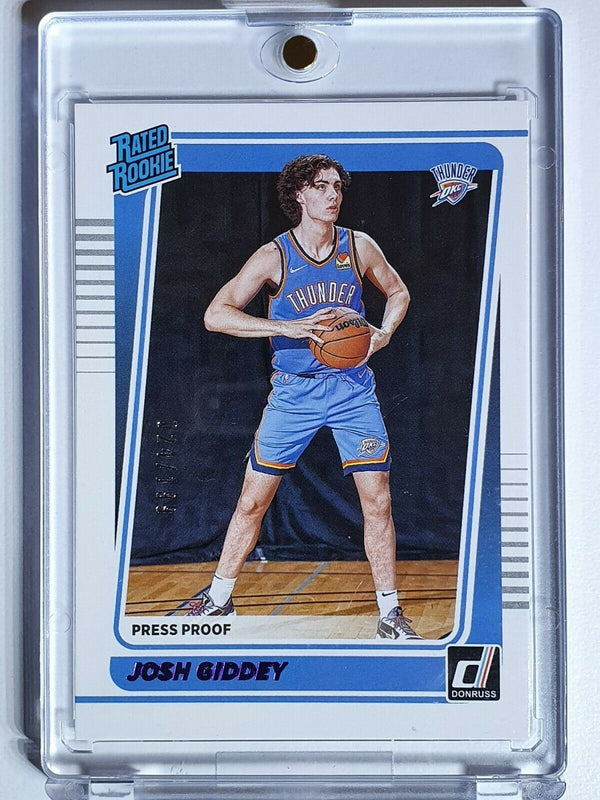 2021 Donruss Josh Giddey Rookie #202 PURPLE /199 PRESS PROOF RC - Ready to Grade