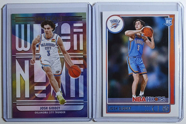 2021 Panini NBA Hoops Josh Giddey Rookie #202 #6 Lot of 2 RCs - Ready to Grade