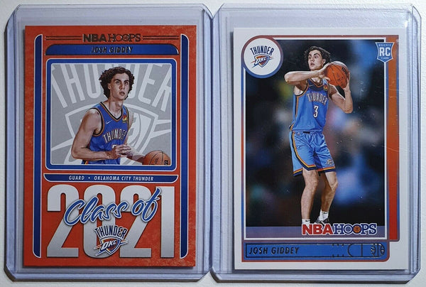 2021 Panini NBA Hoops Josh Giddey Rookie #202 #16 Lot of 2 RCs - Ready to Grade