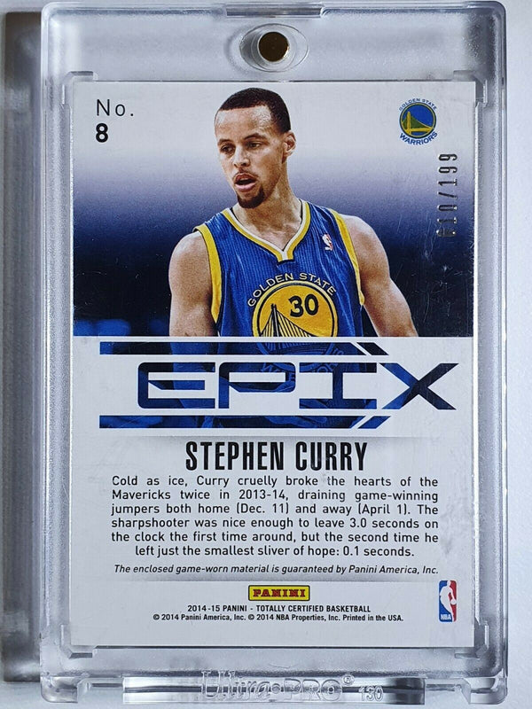 2014 Totally Certified Stephen Curry #PATCH EPIX RED /199 Jerseys - Rare