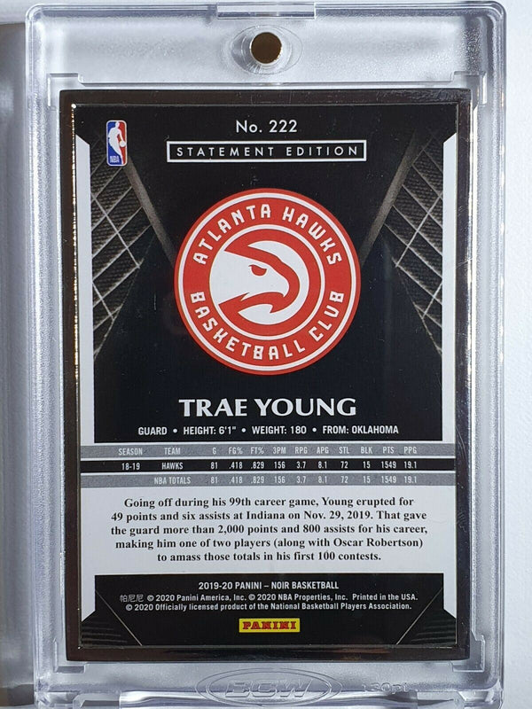 2019 Noir Trae Young METAL FRAME /25 Statement Edition - Ready to Grade