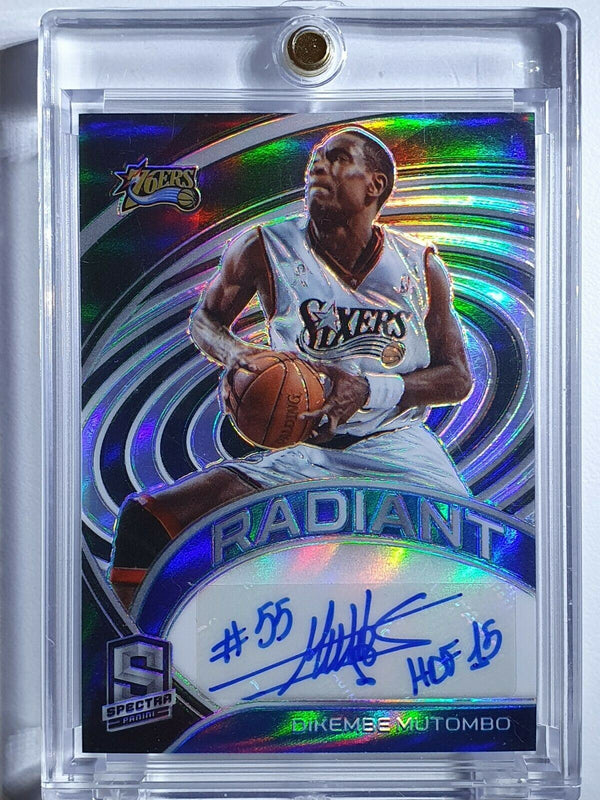 2020 Panini Spectra Dikembe Mutombo RADIANT /49 PRIZM Autograph - Rare