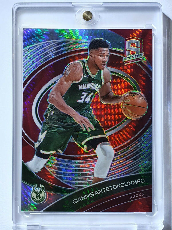 2020 Spectra Giannis Antetokounmpo #25 Variation RED Prizm - Ready to Grade