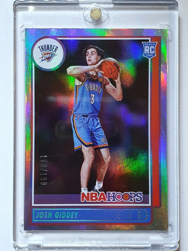 2021 NBA Hoops Josh Giddey Rookie #202 PREMIUM /199 HOLO RC - Ready to Grade