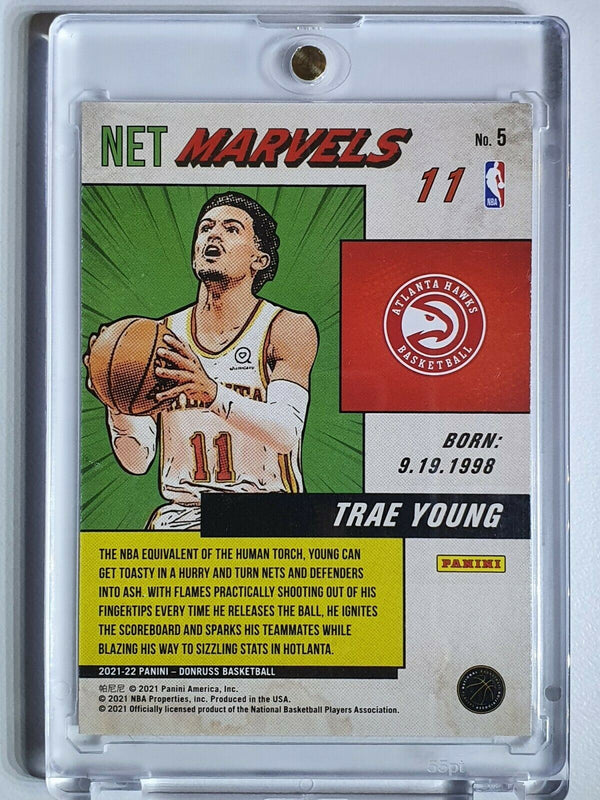 2021 Panini Donruss Trae Young #5 Net Marvels PRESS PROOF - Ready to Grade