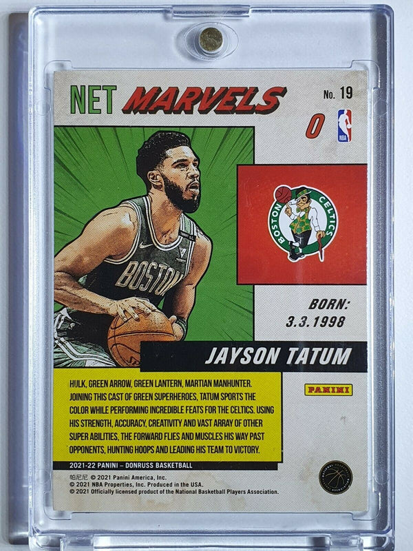 2021 Panini Donruss Jason Tatum #19 Net Marvels PRESS PROOF - Ready to Grade