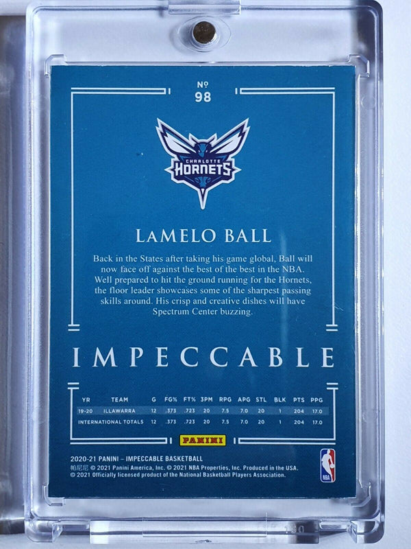 2020 Panini Impeccable Lamelo Ball Rookie #98 SILVER /75 FOTL RC - Rare