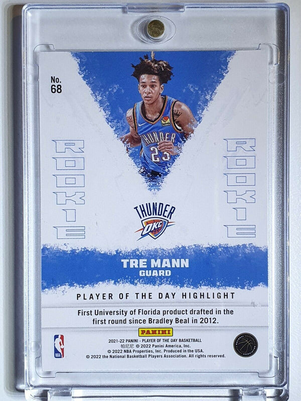 2021 Panini Tre Mann Rookie #68 SILVER HOLO RC Player of the Day - Rare