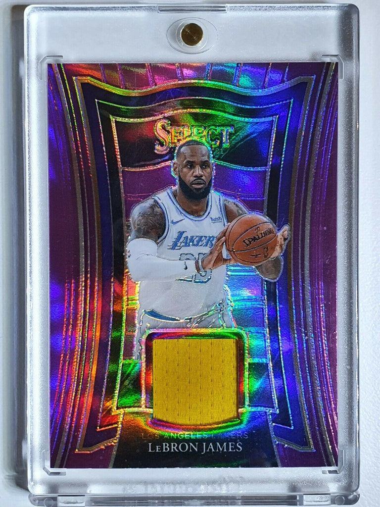 2020 Panini Select Lebron James #PATCH PURPLE /99 Holo Game Worn 