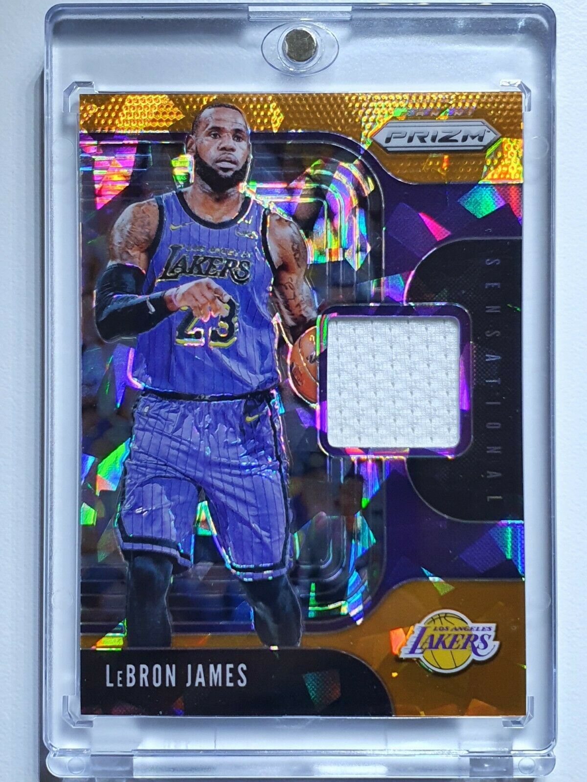 2019 Prizm Lebron James #PATCH ORANGE ICE Game Worn Jersey - Ready for –  Perfect Edges Cards