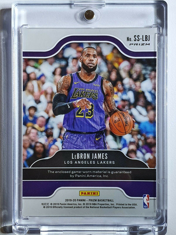 2019 Prizm Lebron James #PATCH ORANGE ICE Game Worn Jersey - Ready for Grading