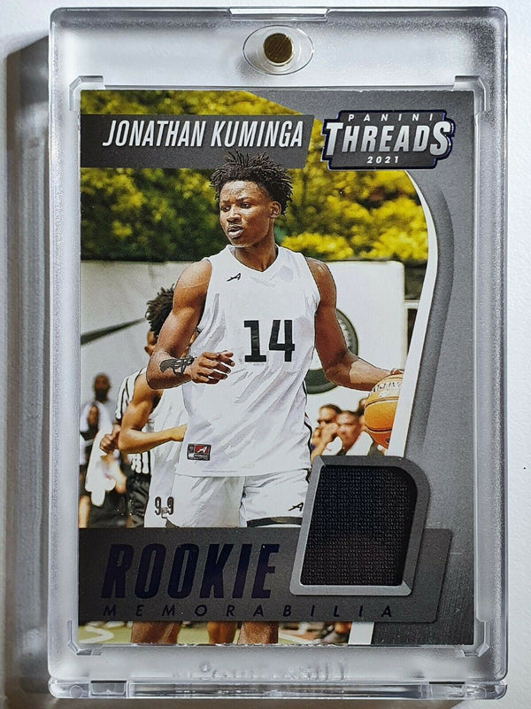 2021 Panini Threads Jonathan Kuminga Rookie #PATCH BLUE /99 RC Jersey - Rare