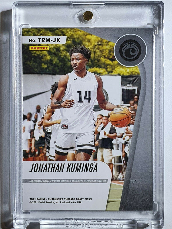 2021 Panini Threads Jonathan Kuminga Rookie #PATCH BLUE /99 RC Jersey - Rare