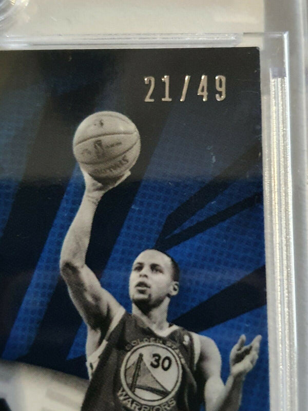 2016 Spectra Stephen Curry #PATCH NEON BLUE /99 Game Worn Jersey - Rare