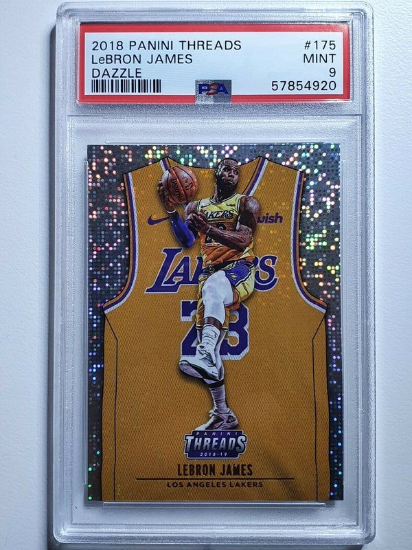 2018 Panini Threads Lebron James #175 DAZZLE Prizm - PSA 9 (Low POP)