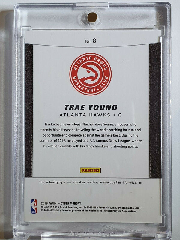 2019 Panini Trae Young #PATCH CRACKED ICE /25 Game Worn Jersey - Ready to Grade