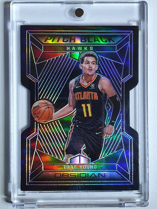 2019 Obsidian Trae Young #13 PITCH BLACK HOLO /50 Die-Cut - Ready to Grade