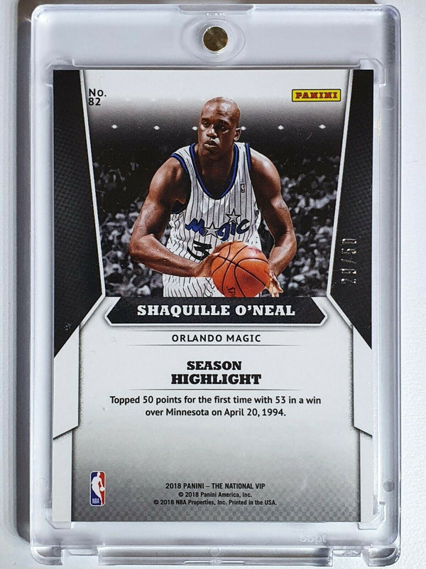 2018 Panini National Shaquille O'Neal VIP CRACKED ICE /50 - Ready to Grade