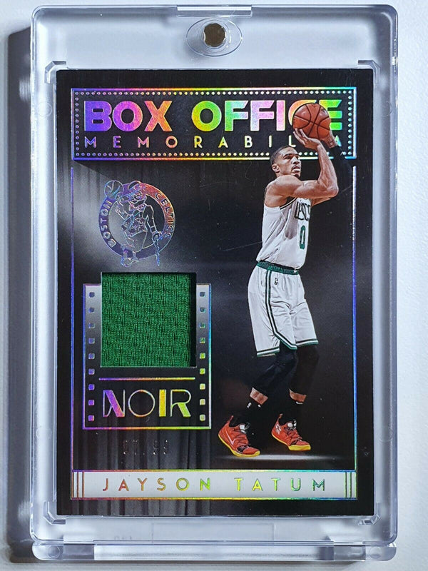 2019 Panini Noir Jayson Tatum #PATCH /99 Game Worn Jersey - Ready to Grade