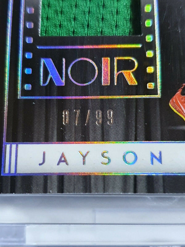 2019 Panini Noir Jayson Tatum #PATCH /99 Game Worn Jersey - Ready to Grade