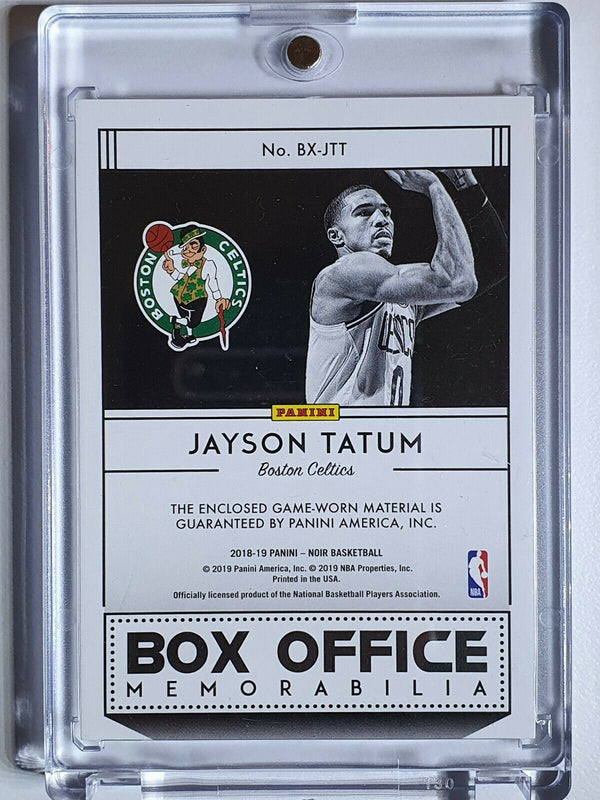 2019 Panini Noir Jayson Tatum #PATCH /99 Game Worn Jersey - Ready to Grade