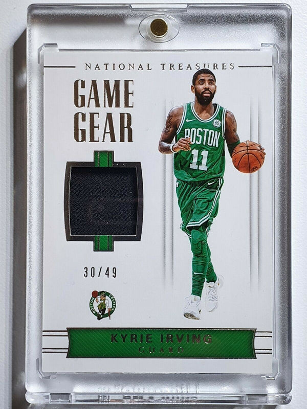 2017 National Treasure Kyrie Irving #PATCH /49 Game Worn Jersey - Rare