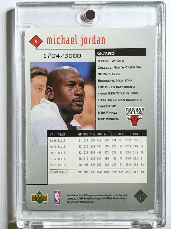 1998 UD Michael Jordan Black Diamond #9 DOUBLE RED /3000 - Ready to Grade