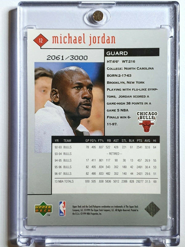 1998 UD Michael Jordan Black Diamond #12 DOUBLE RED /3000 - Ready to Grade