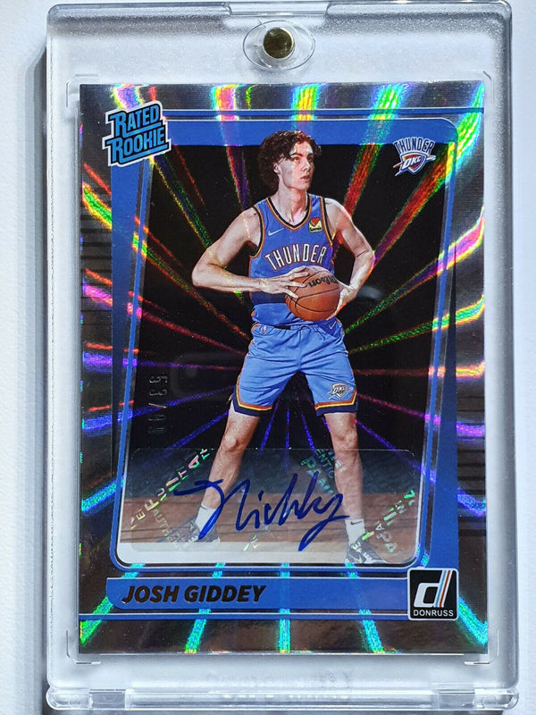 2021 Donruss Josh Giddey AUTO SILVER LAZER /99 Rated Rookie Autograph - Rare