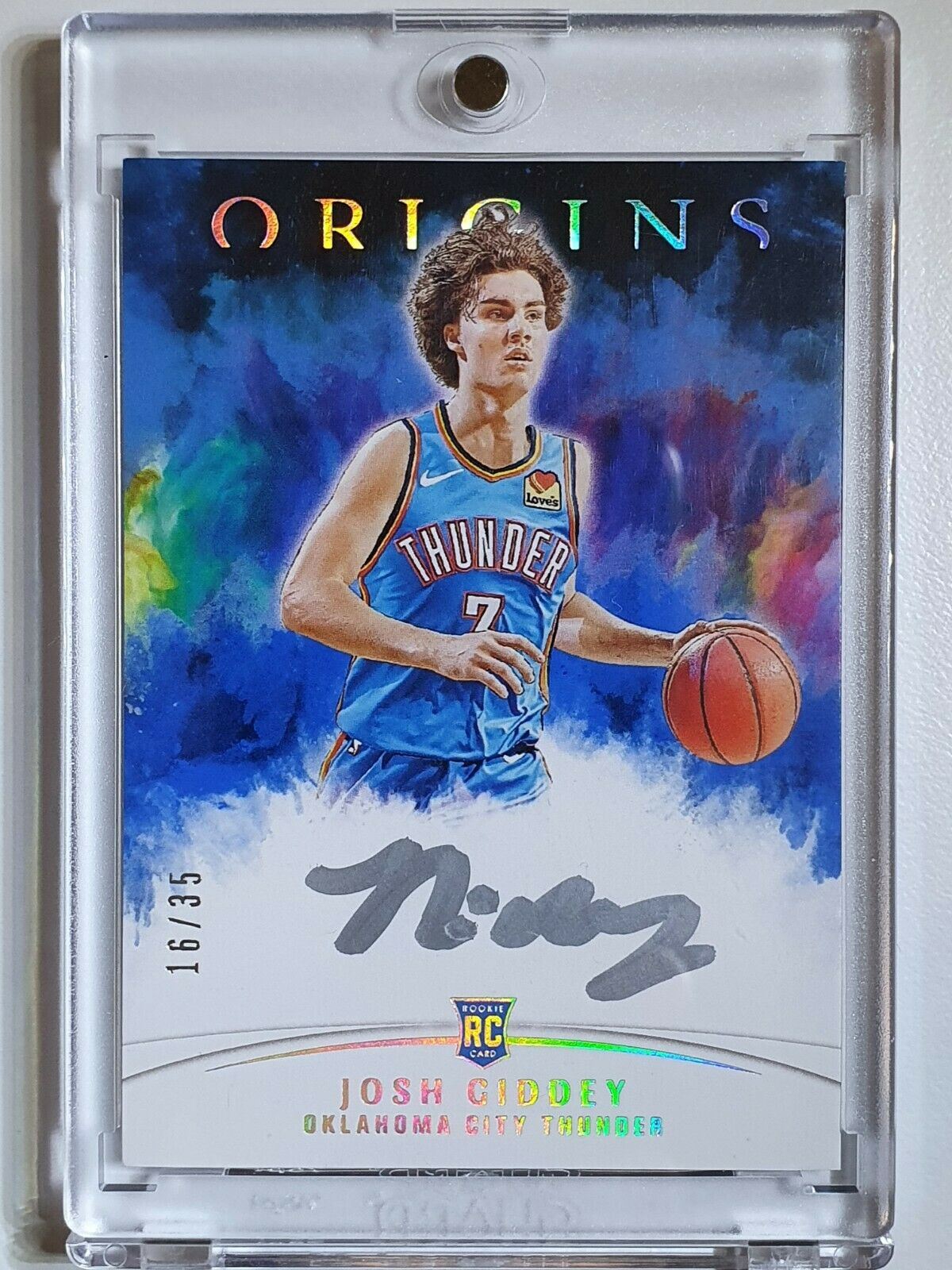 2021-22 Josh Giddey Origins Auto RC Rookie Silver Ink On