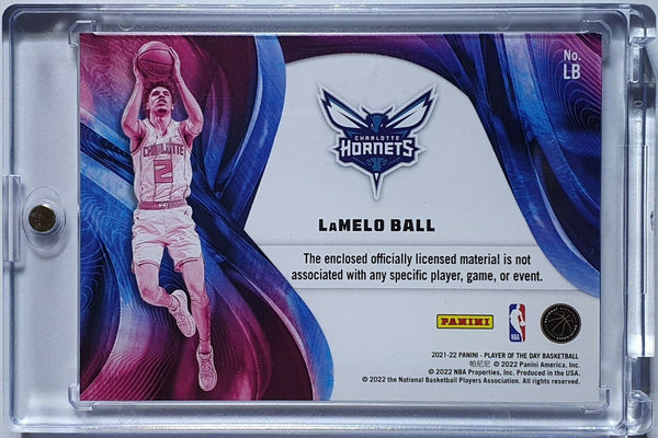 2021 Panini LaMelo Ball #PATCH MOON LAVA /99 2 Color Jersey - Ready to Grade