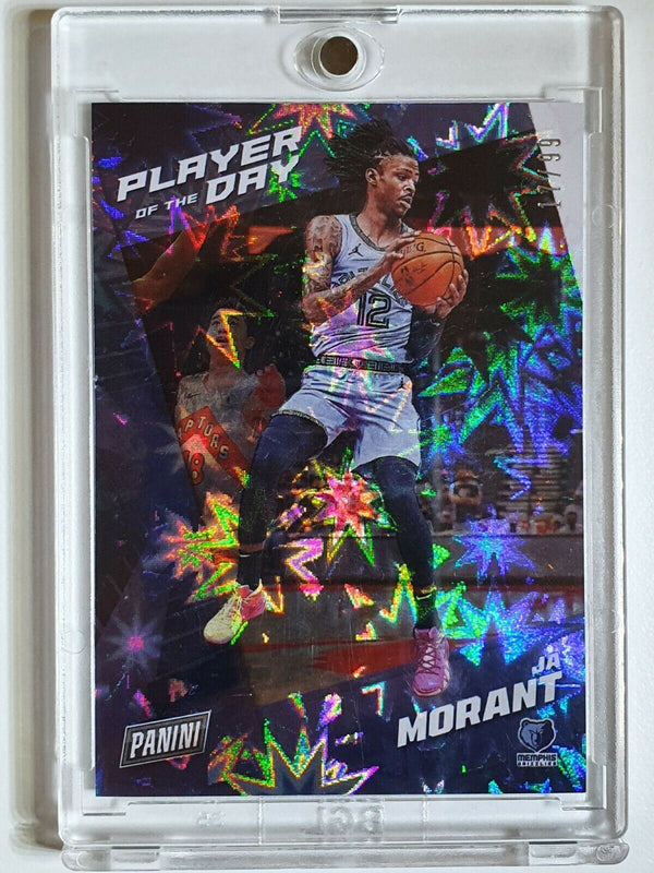 2021 Panini Ja Morant #25 KABOOM /99 Holo Player Of The Day - Ready to Grade