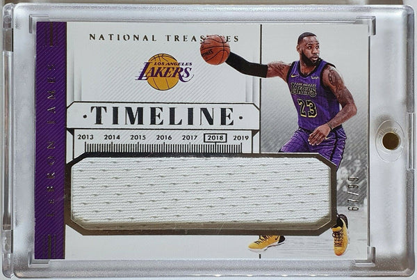 2018 National Treasures Lebron James #PATCH /99 Game Worn Jumbo Jersey Relic