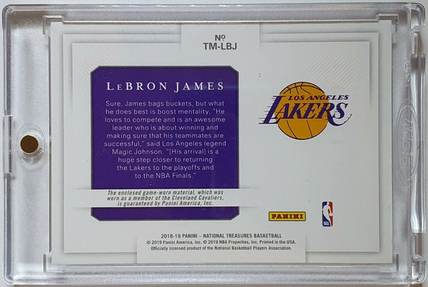 2018 National Treasures Lebron James #PATCH /99 Game Worn Jumbo Jersey Relic