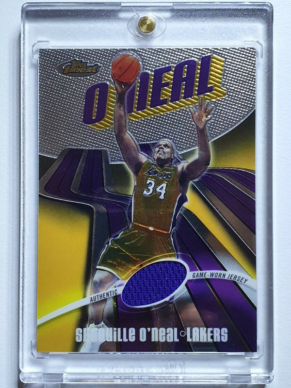 2003 Topps Finest Shaquille O'Neal #PATCH /999 Game Worn Jersey - Ready to Grade