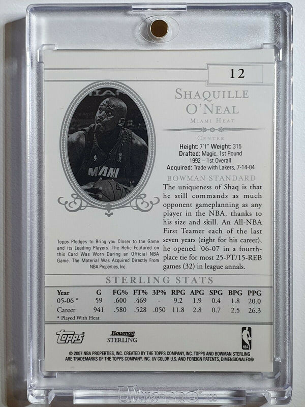 2006 Bowman Sterling Shaquille O'Neal #PATCH Game Worn Jersey - Ready to Grade