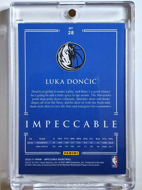 2020 Panini Impeccable Luka Doncic #20 SILVER /75 - Ready to Grade