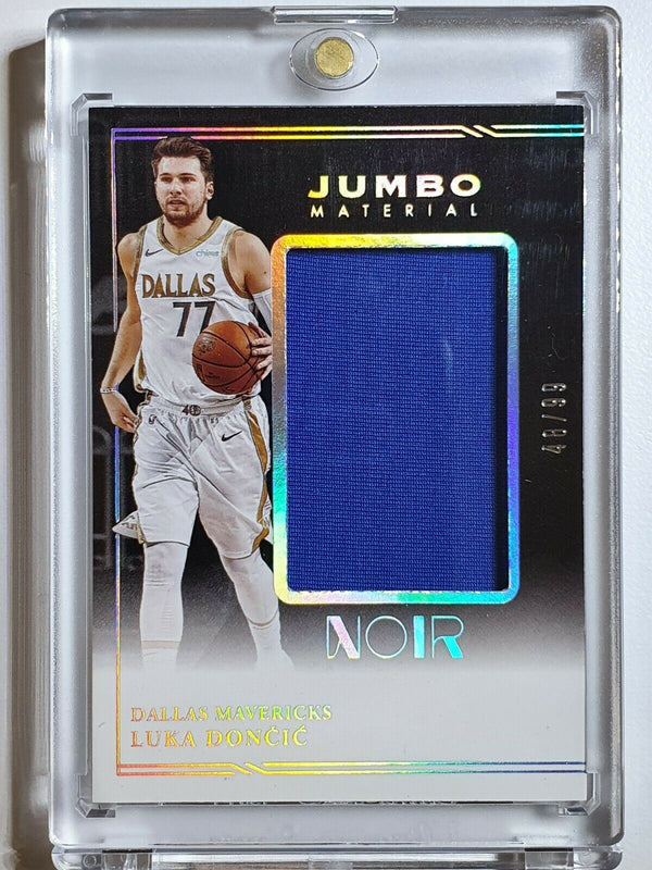 2019 Noir Luka Doncic #PATCH /99 Game Worn Jumbo Jersey - Ready to Grade