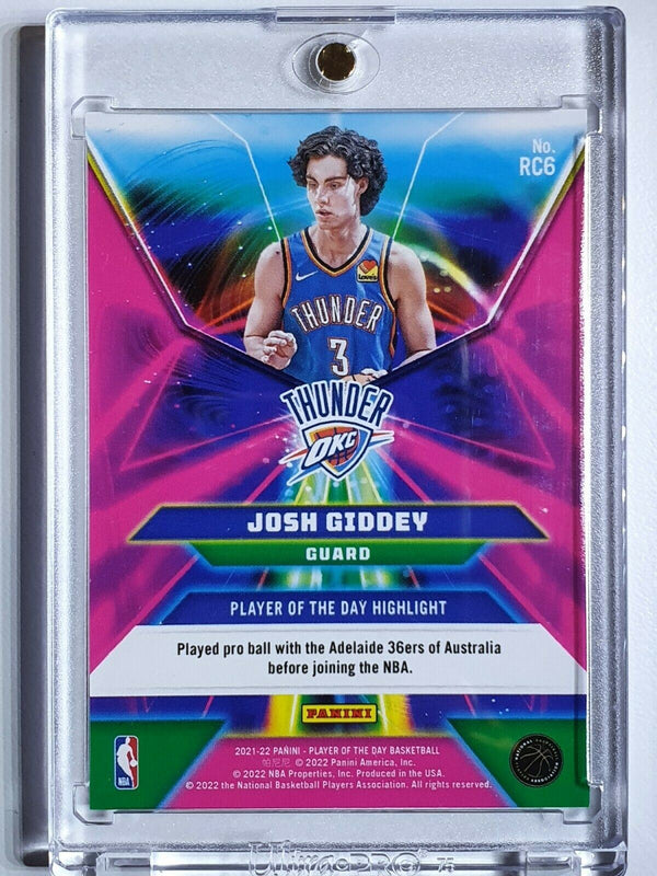 2021 Panini Josh Giddey Rookie NEON GALAXY /99 SP RC - Ready to Grade