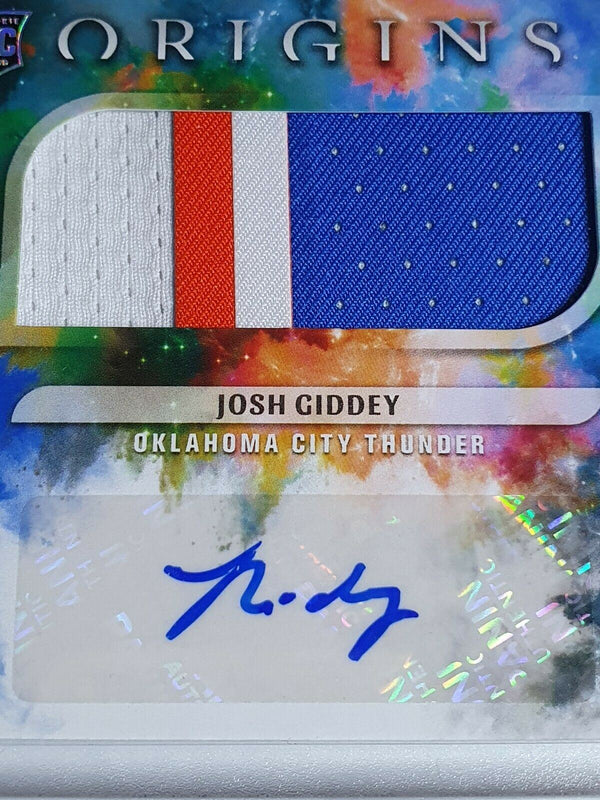 2021 Origins Josh Giddey Rookie Patch Auto #RPA /25 BLUE 3 Color Jersey - Rare